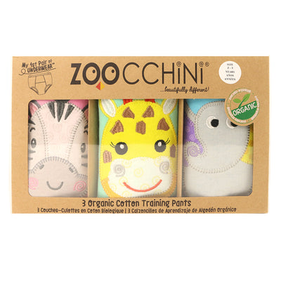 Toddler Organic Potty Training Pants (3-pk) - Zoo Friends