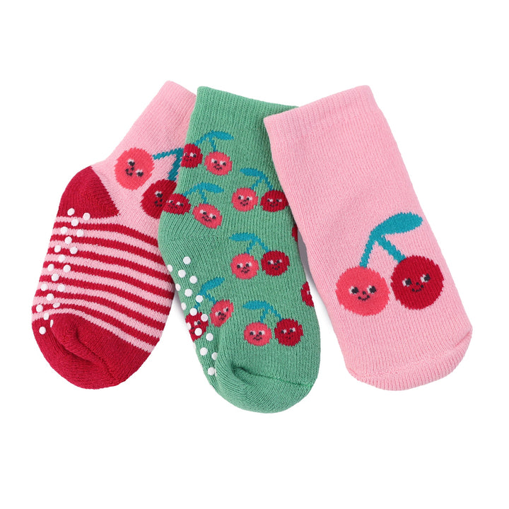 Baby/Toddler Terry Socks Set (3-pk) - Cherry
