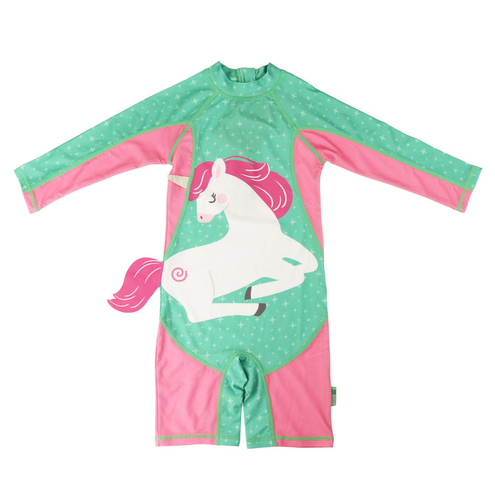 Baby/Toddler Rash Guard One Piece Swimsuit - Unity the Unicorn