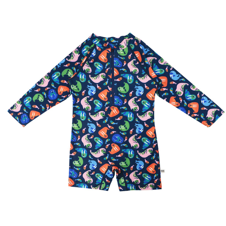 Baby/Toddler Rash Guard One Piece Printed Swimsuit - Wally the Walrus