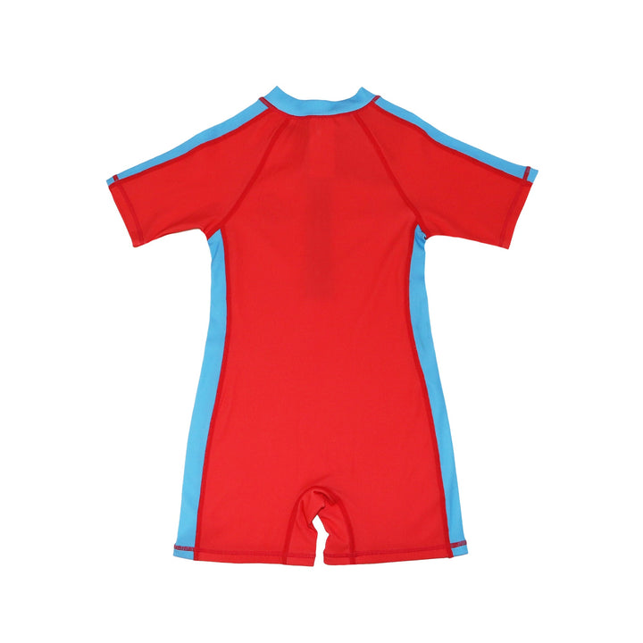 Boys Baby/Toddler Short Sleeve One Piece Solid Swimsuit - Shark / Red