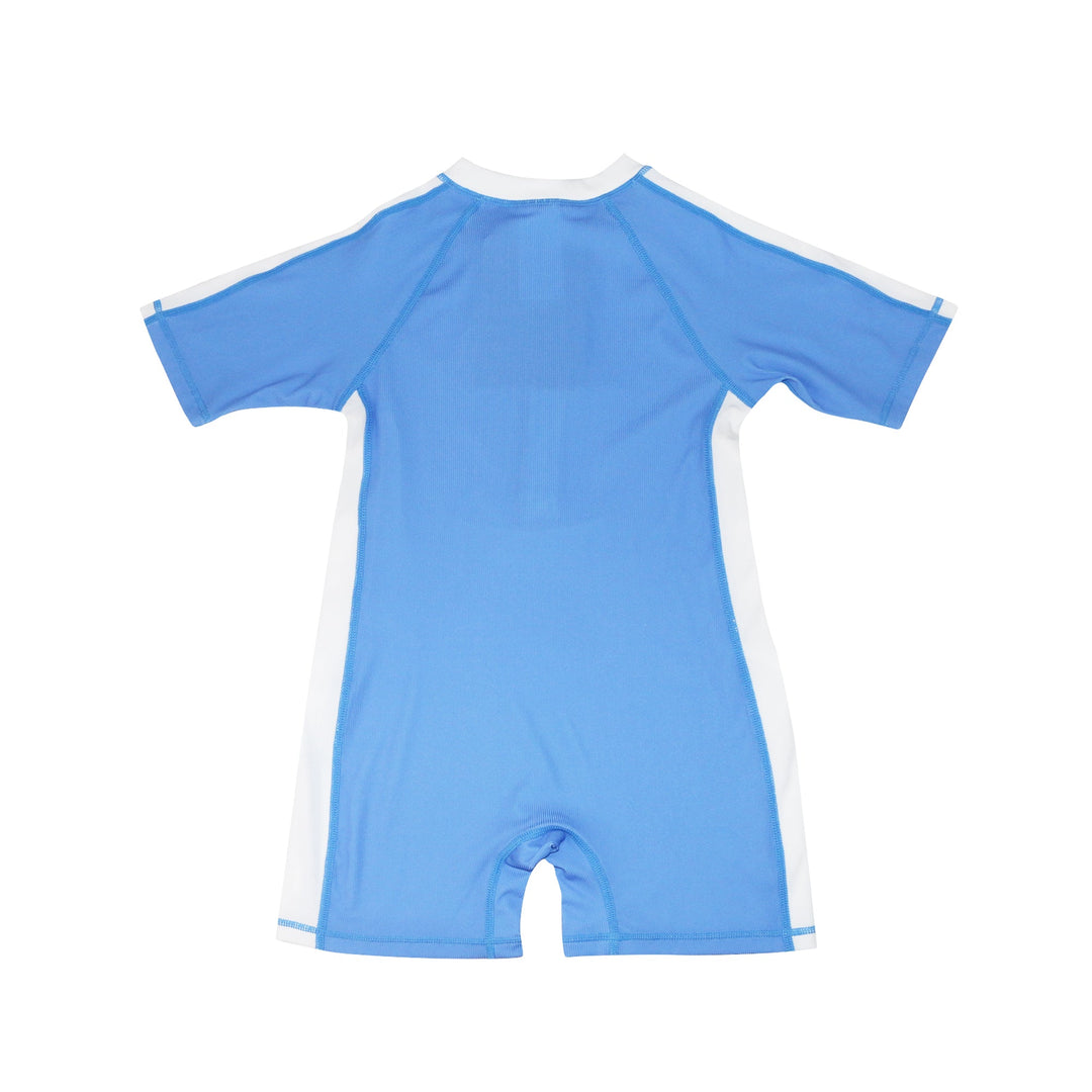 Boys Baby/Toddler Short Sleeve One Piece Solid Swimsuit - Dino / Med Blue
