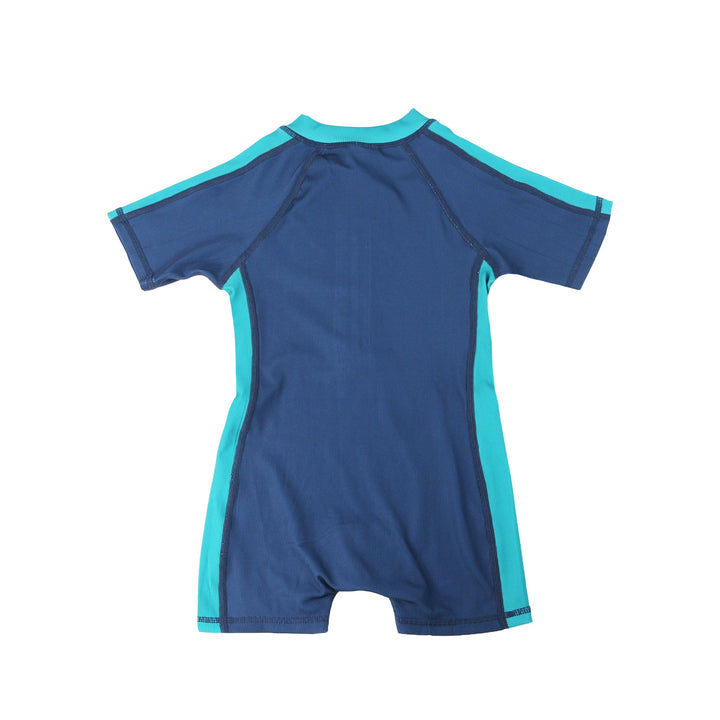 Boys Baby/Toddler Short Sleeve One Piece Solid Swimsuit - Walrus / Dark Blue