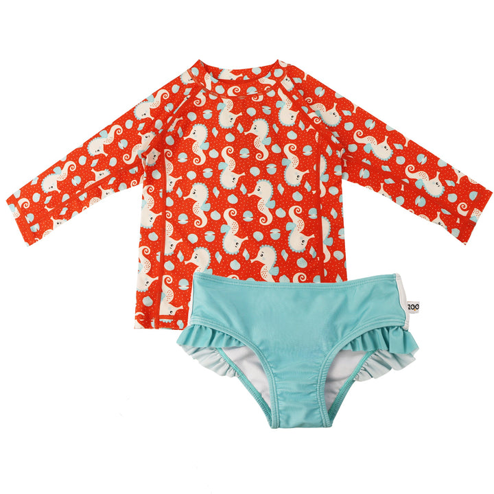 Baby/Toddler Girls Swim Top & Bikini Bottoms Set - Sally the Seahorse