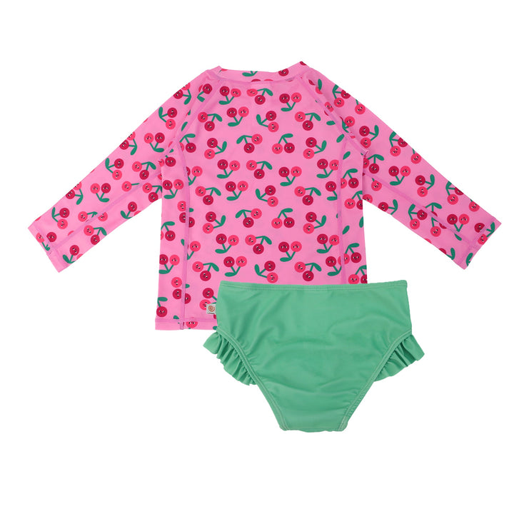 Baby/Toddler Girls Swim Top & Bikini Bottoms Set - Cherry