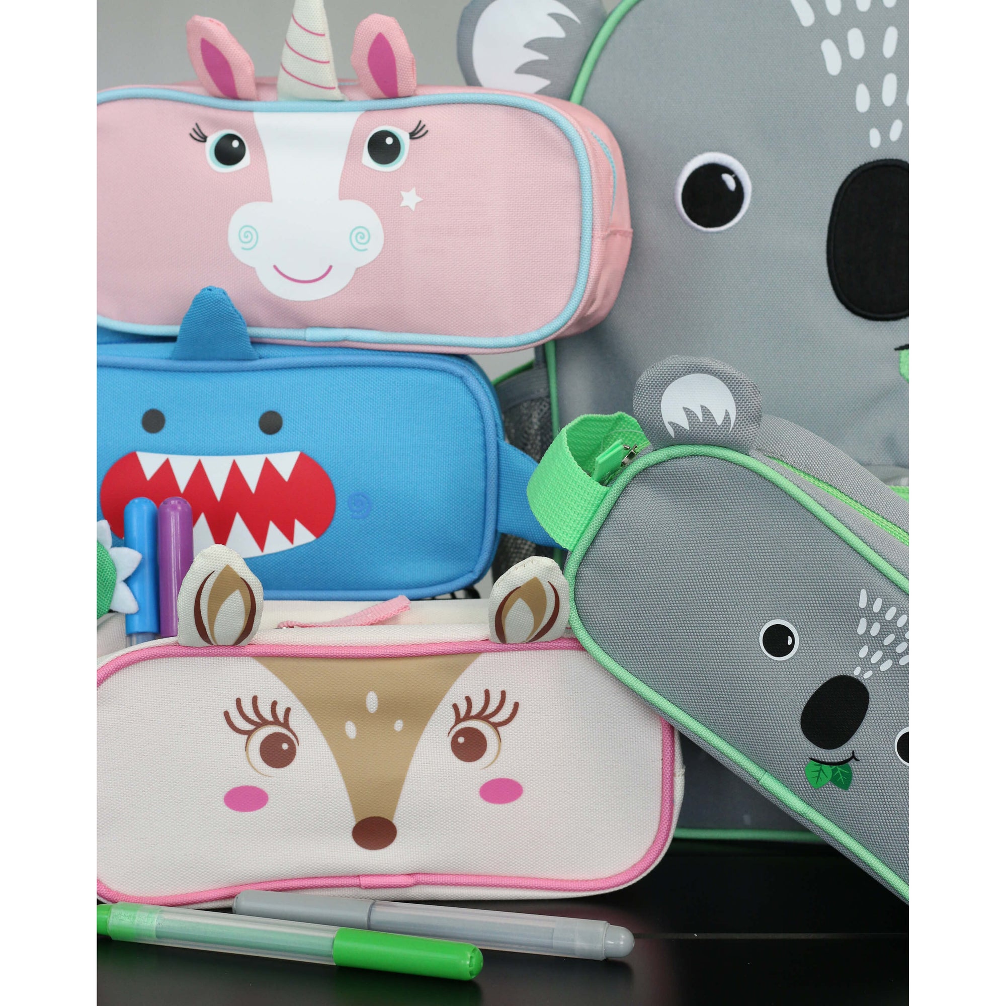Zoocchini Toddler Kids Pencil Case Pouch Organizer - Kai the Koala