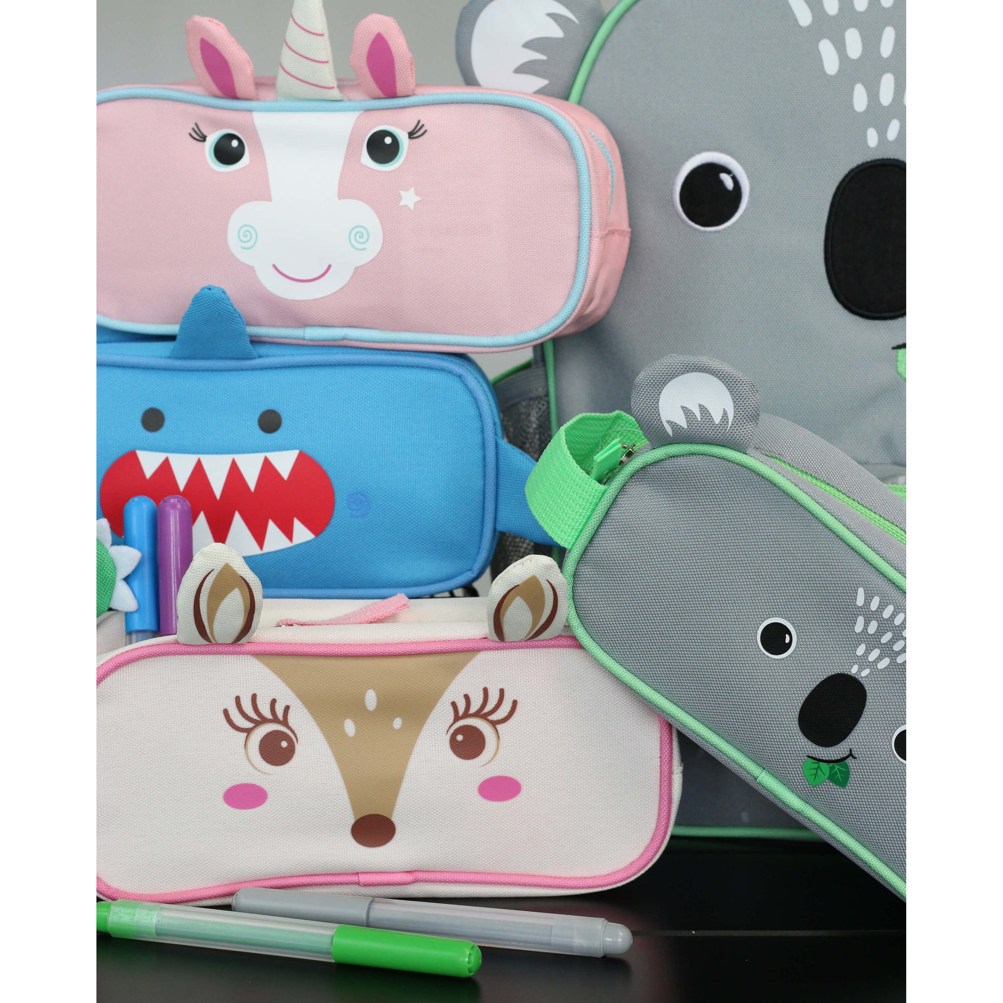 Zoocchini Unicorn Pencil Case Pouch For Kids - Toddler & School Supply Organizer With 3D Alicorn Design