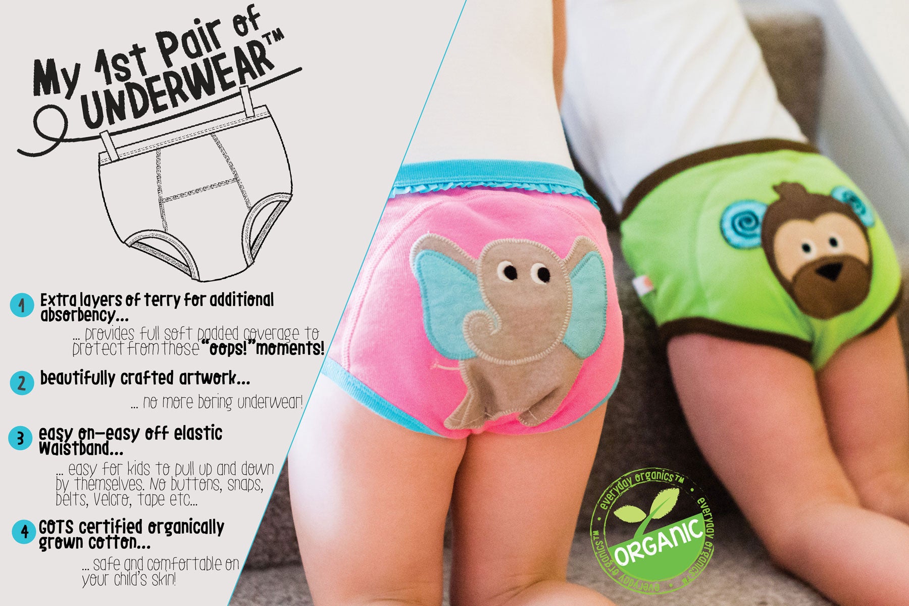 ZOOCCHINI Organic Potty Training Pants