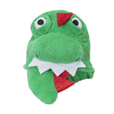 ZOOCCHINI Kids Plush Terry Hooded Bath Towel - Devin the Dinosaur-5