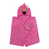 ZOOCCHINI Kids Plush Terry Hooded Bath Towel - Franny the Flamingo-4