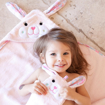 ZOOCCHINI Baby Snow Terry Hooded Bath Towel - Beatrice the Bunny-1