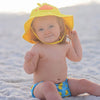 ZOOCCHINI UPF50+ Baby Swim Diaper & Sun Hat Set - Puddles the Duck-1