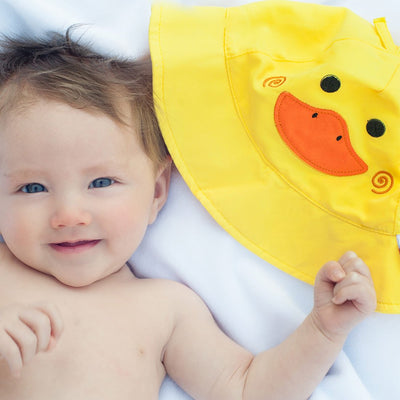 ZOOCCHINI UPF50+ Baby Swim Diaper & Sun Hat Set - Puddles the Duck-2