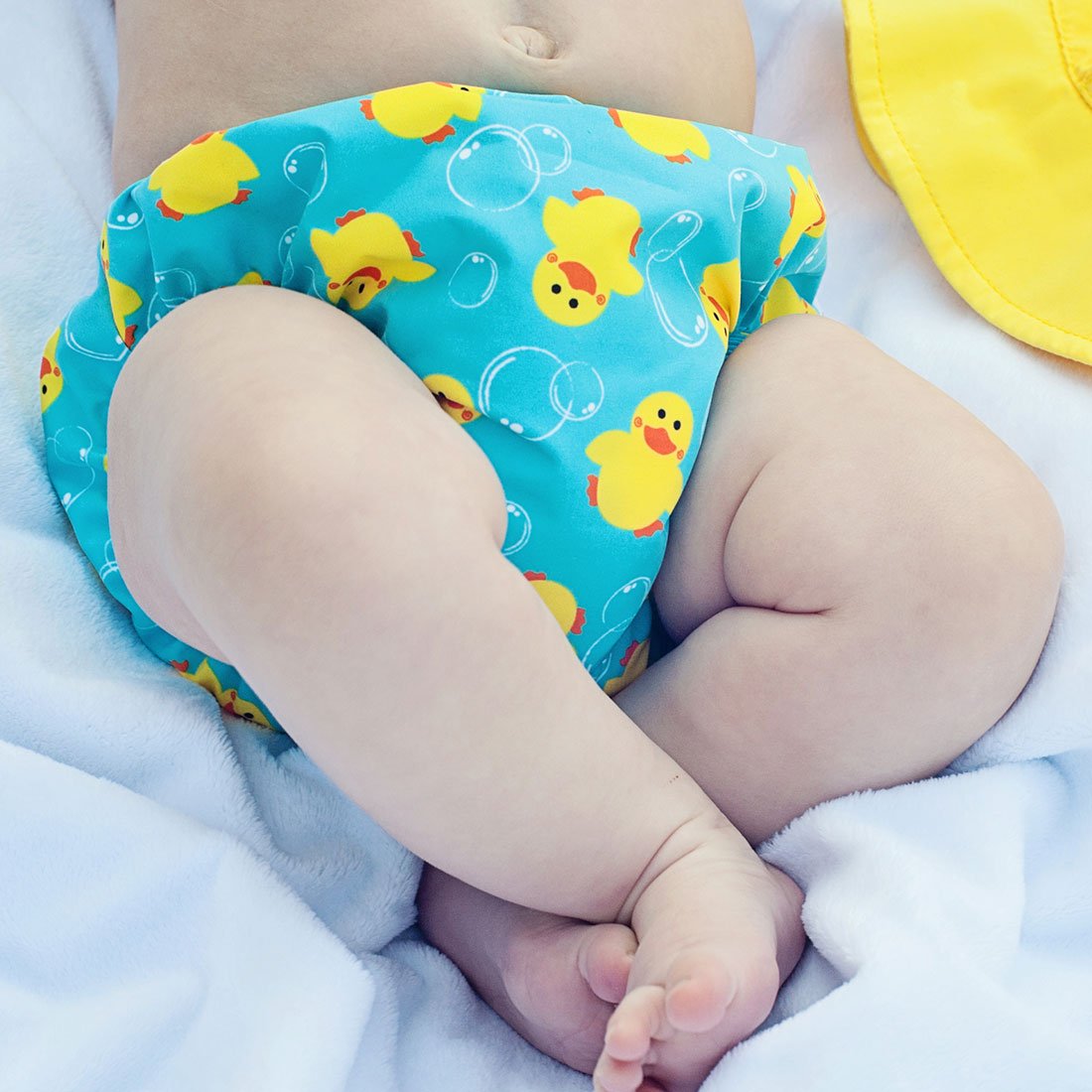 ZOOCCHINI UPF50+ Baby/Toddler Swim Diaper & Sun Hat Set - Puddles the Duck
