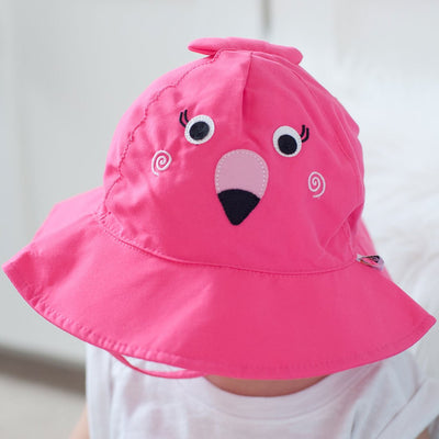 ZOOCCHINI UPF50+ Baby Swim Diaper & Sun Hat Set - Franny the Flamingo-3