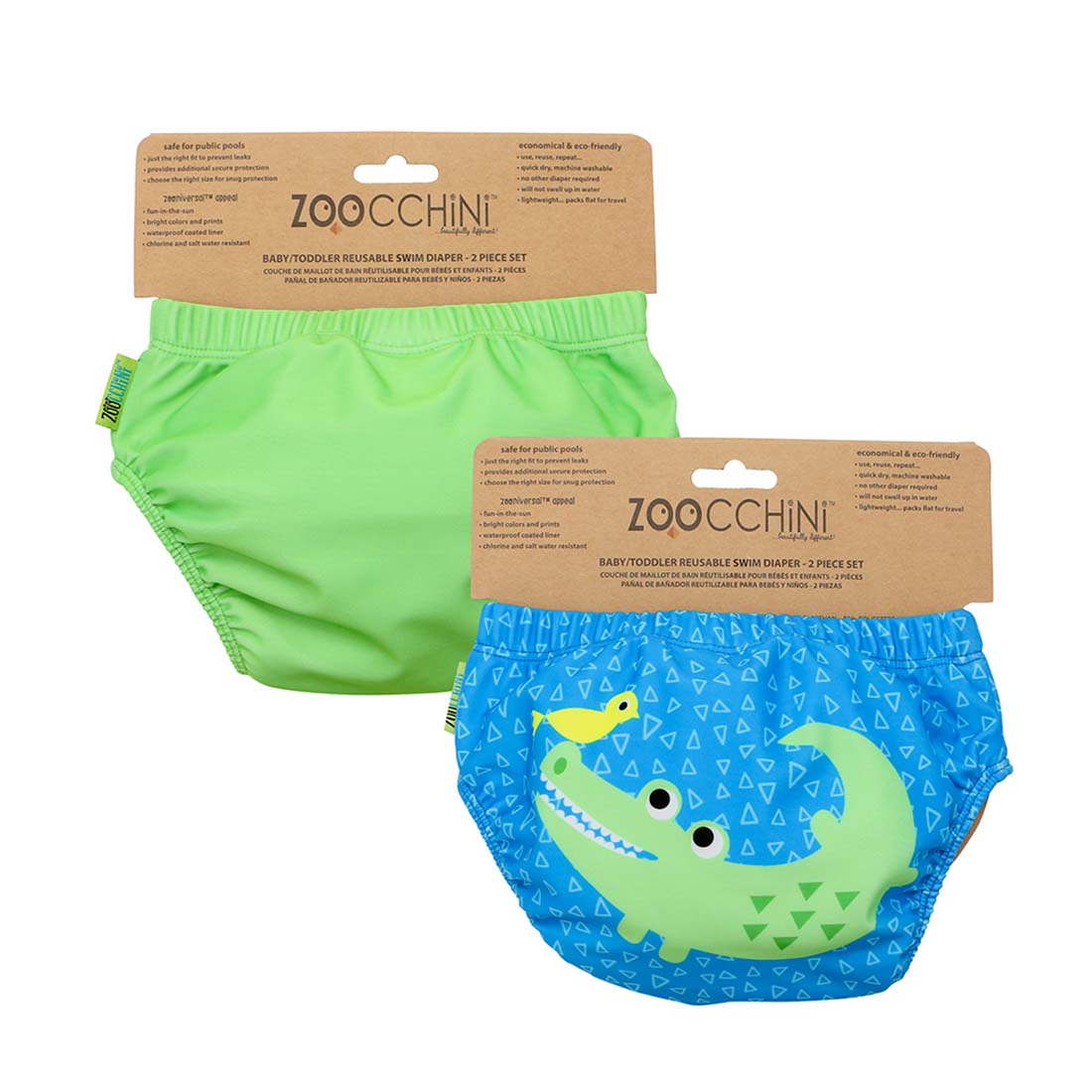 Baby/Toddler Reuseable Swim Diaper Set (2 Pcs) - Aidan the Alligator