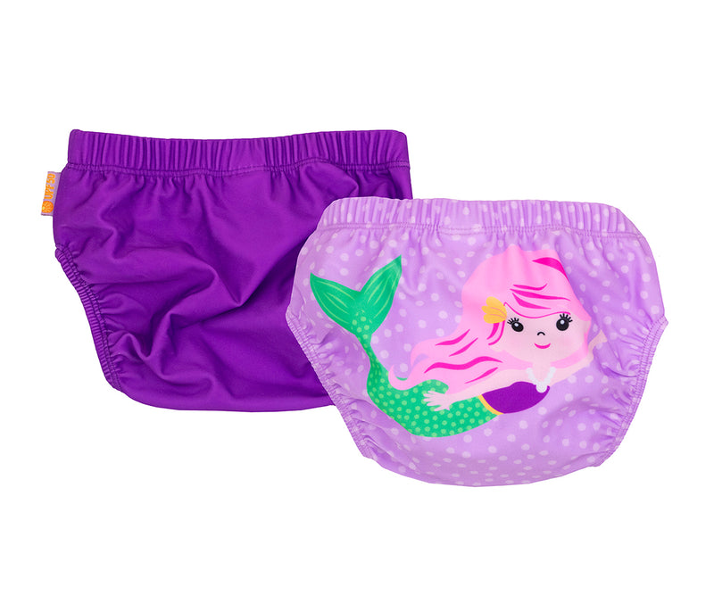 ZOOCCHINI Baby/Toddler Knit Swim Diaper 2 Pc Set - Mia the Mermaid