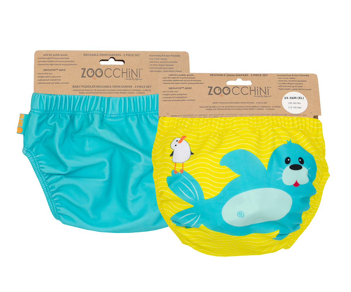 Baby/Toddler Reuseable Swim Diaper Set (2 Pcs) - Sydney the Seal