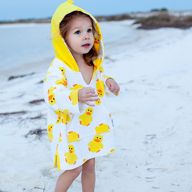 ZOOCCHINI UPF50+ Bath & Swim Coverup - Puddles the Duck-3