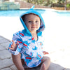 ZOOCCHINI UPF50+ Bath & Swim Coverup - Sherman the Shark-1