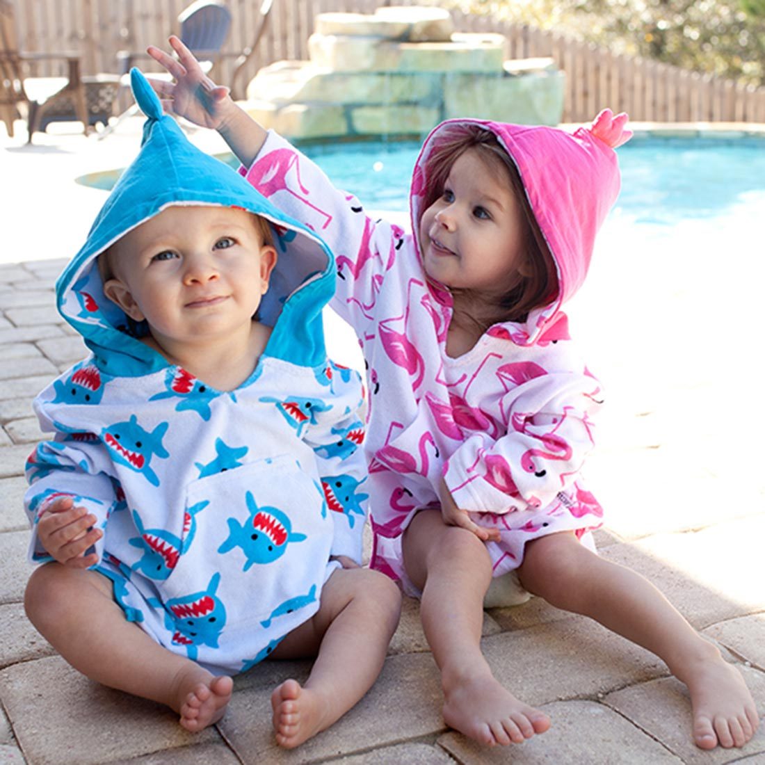 Baby/Toddler Terry Swim Coverup - Sherman the Shark