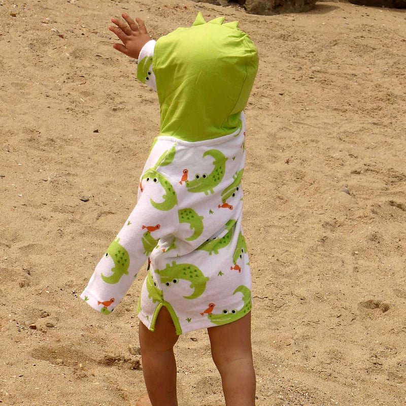 ZOOCCHINI UPF50+ Bath & Swim Coverup - Aidan the Alligator