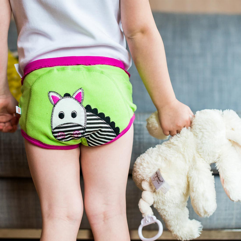 ZOOCCHINI Girls 3 Piece Organic Potty Training Pants Set - Safari Friends-3