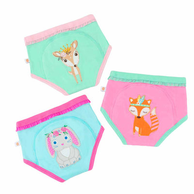 Toddler Organic Potty Training Pants (3-pk) - Woodland Princesses
