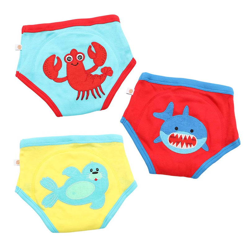 Toddler Organic Potty Training Pants (3-pk) - Ocean Pals