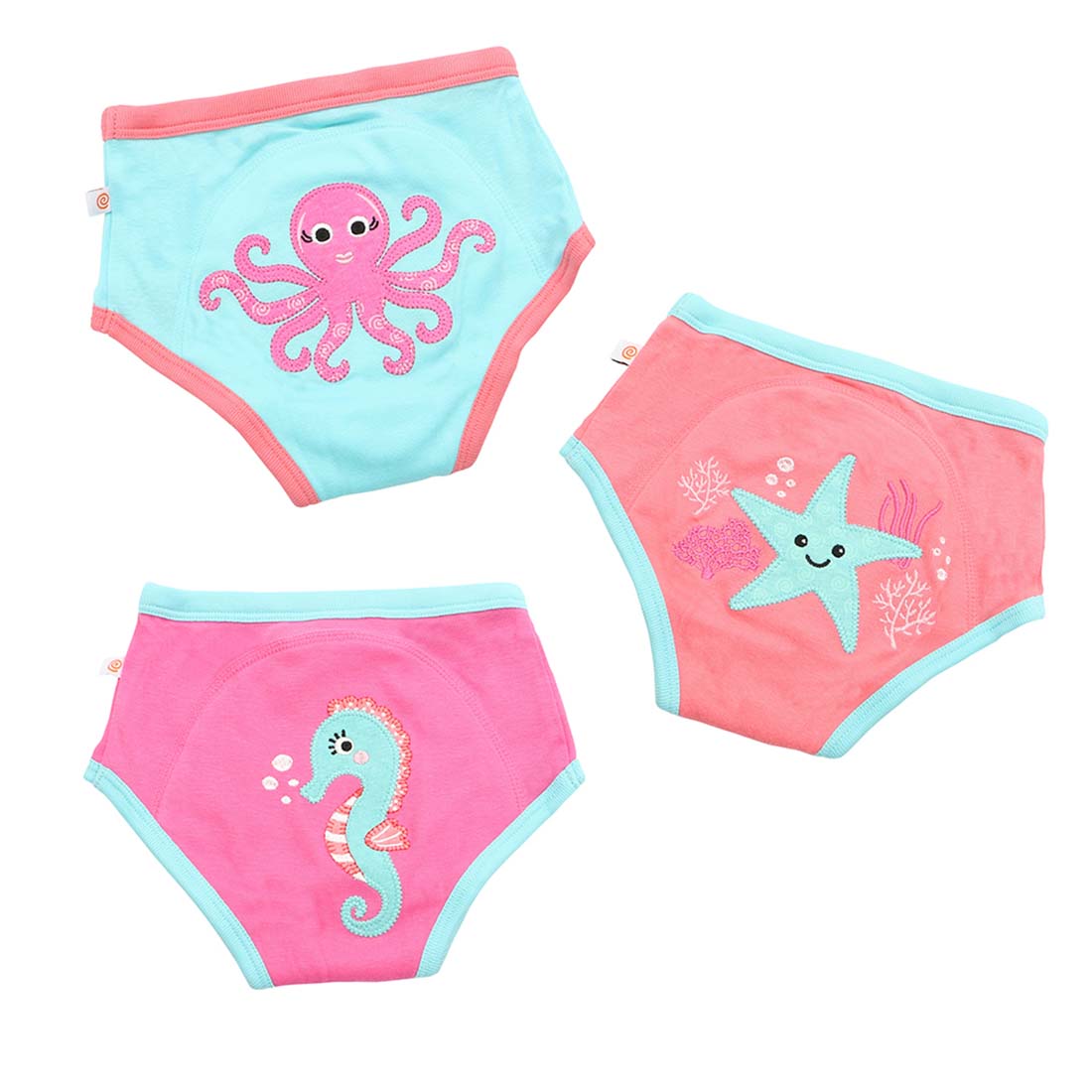 ZOOCCHINI 3 Piece Organic Potty Training Pants Set - Ocean Gals