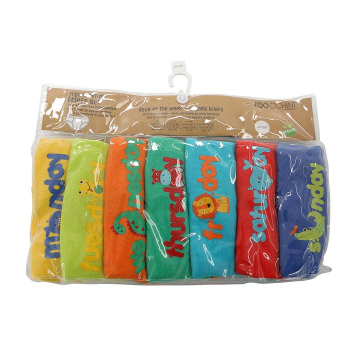 ZOOCCHINI 7 Piece Organic Briefs - Days of the Week