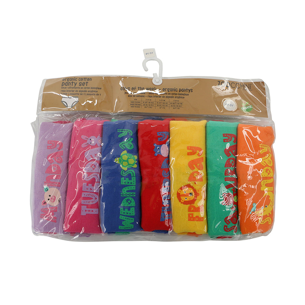 7 Piece Organic Pantys - Days of the Week