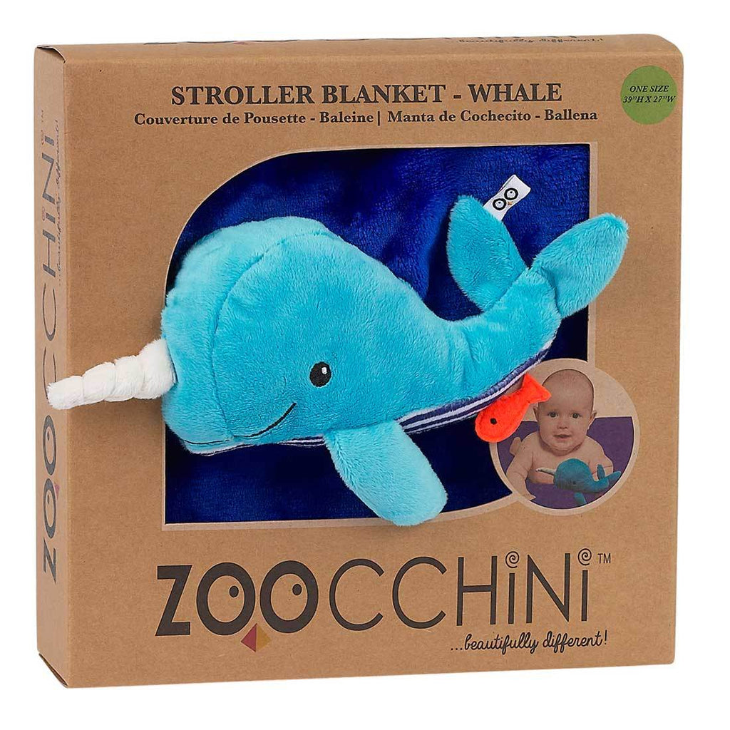ZOOCCHINI Baby Buddy Stroller Blanket - Willy the Whale