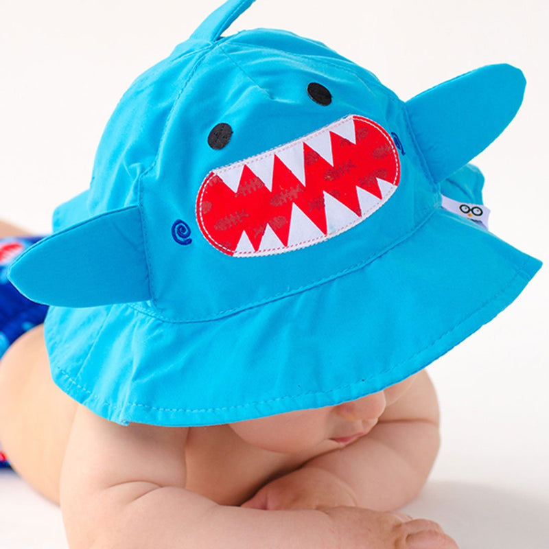 ZOOCCHINI UPF50+ Baby Sun Hat - Sherman the Shark-2