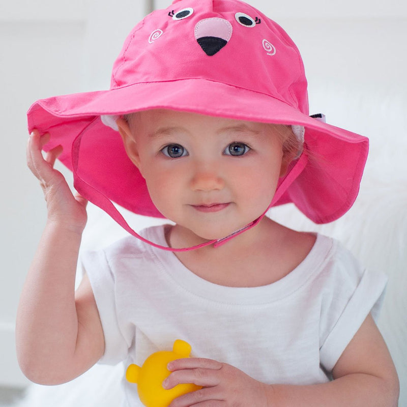 ZOOCCHINI UPF50+ Baby Sun Hat - Franny the Flamingo-2