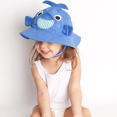 ZOOCCHINI UPF50+ Baby Sun Hat - Willy the Whale-1