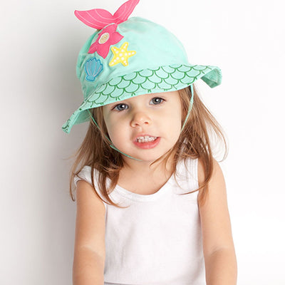 ZOOCCHINI UPF50+ Baby Sun Hat - Marietta the Mermaid-1