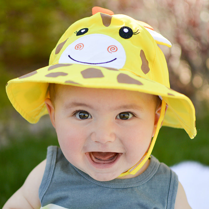 ZOOCCHINI UPF50+ Baby Sun Hat - Jaime the Giraffe-2